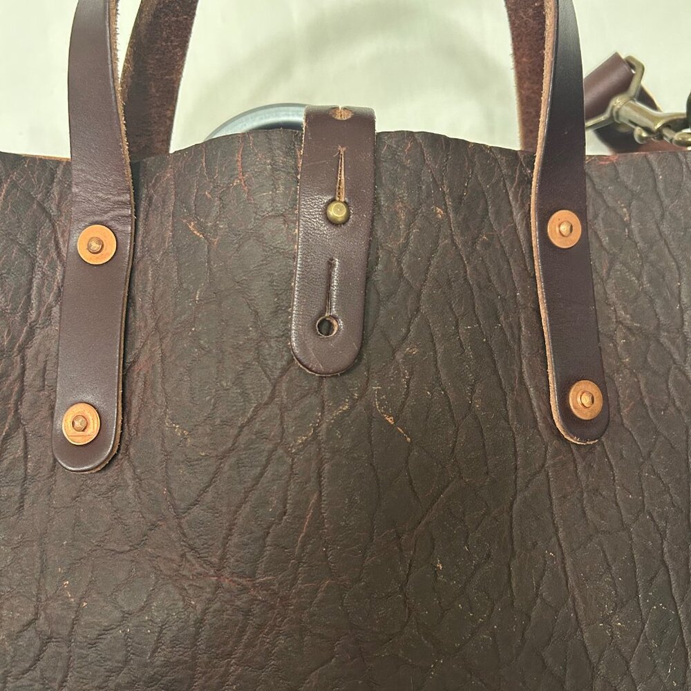 GO FORTH GOODS Avery Mini Tote – Cherry Bison Leather - Picture 11 of 16
